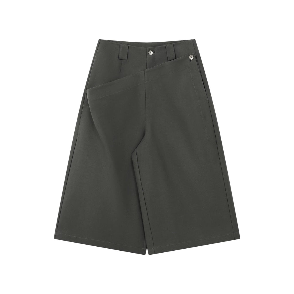 FUNKYFUN Contrast Color Loose Eight-point Trousers