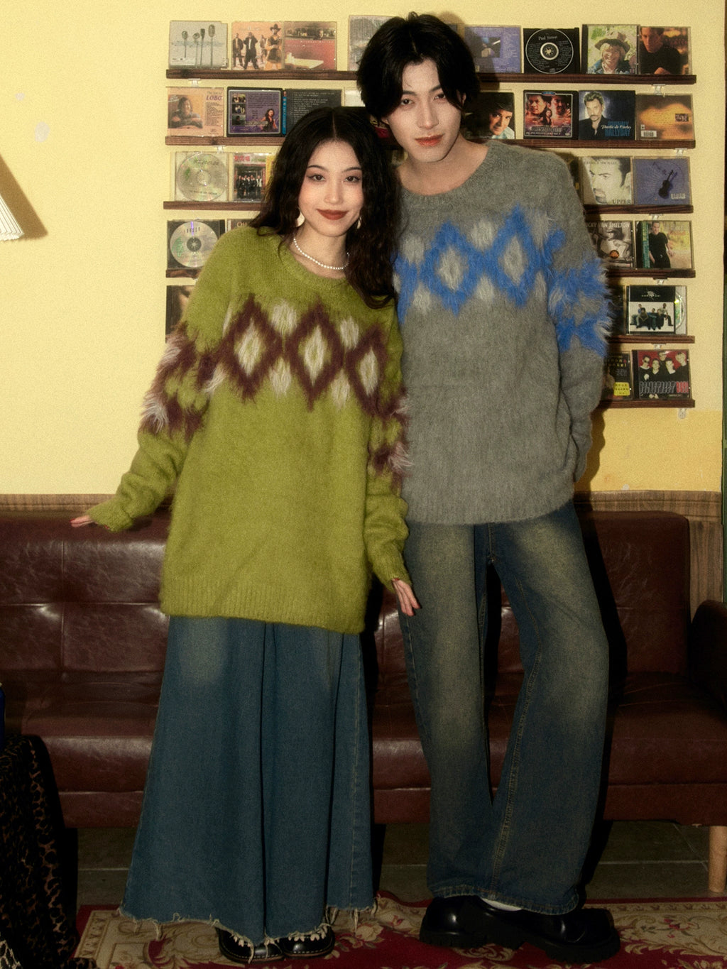 ALOHA Vintage Lazy Rhombus Sweater