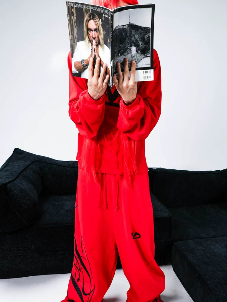 PCCVISION Embroidered Print Sweatpants