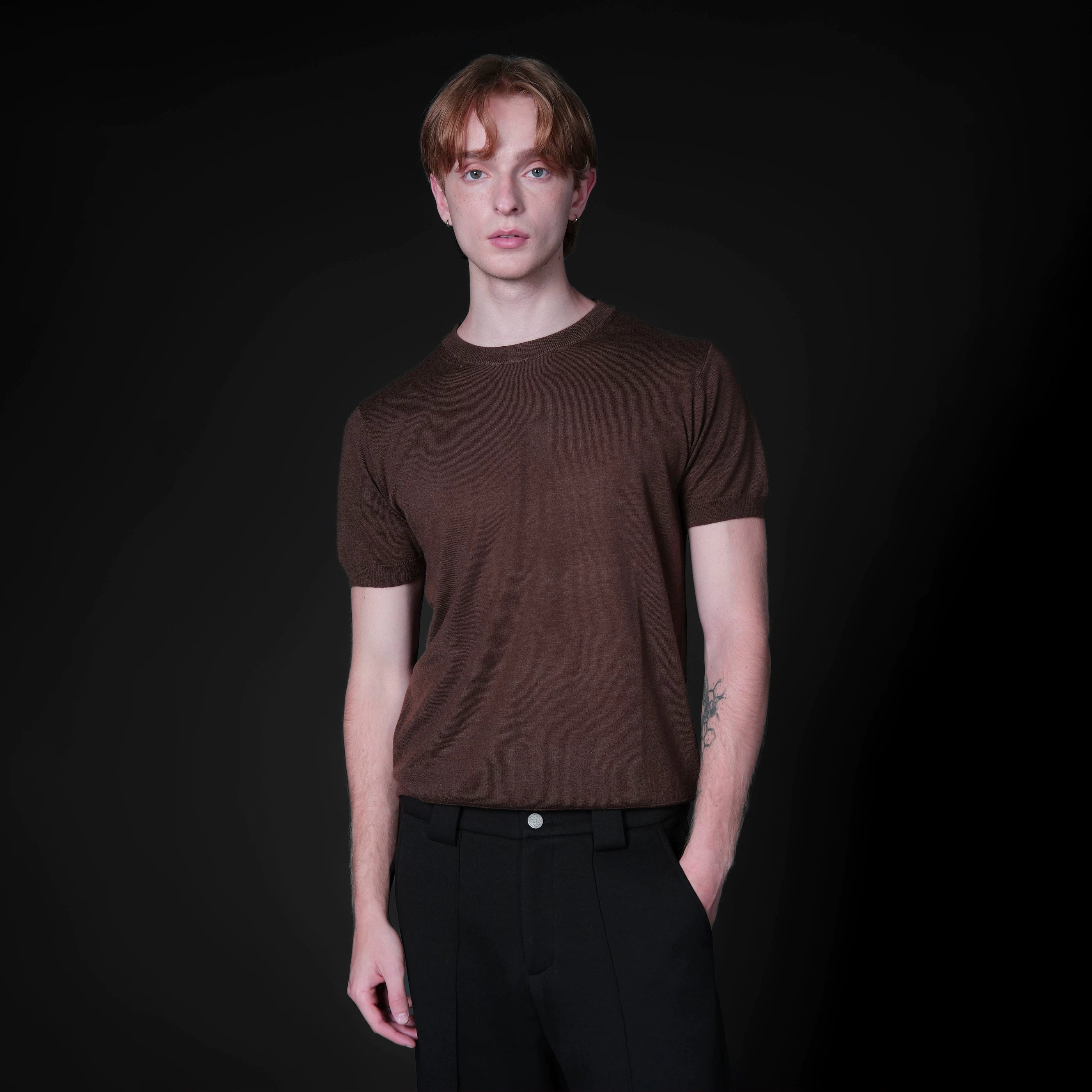 Set for life Slim fit wool-blend crew neck T-shirt