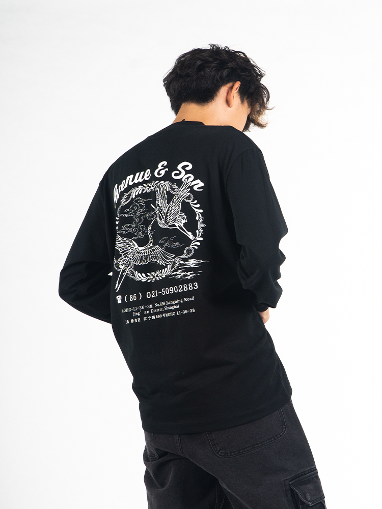 AVENUESON Casual Crew Neck Versatile Long Sleeve