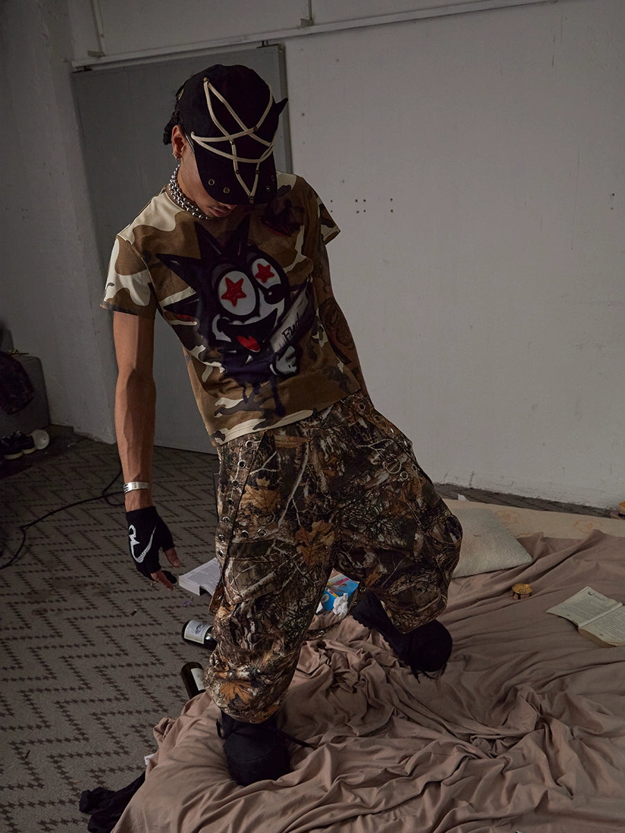 DND4DES Spoof Felix Print Slim Camouflage Tee