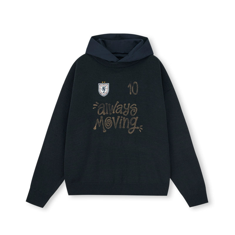 FPA Hood Splicing Pullover Sweater