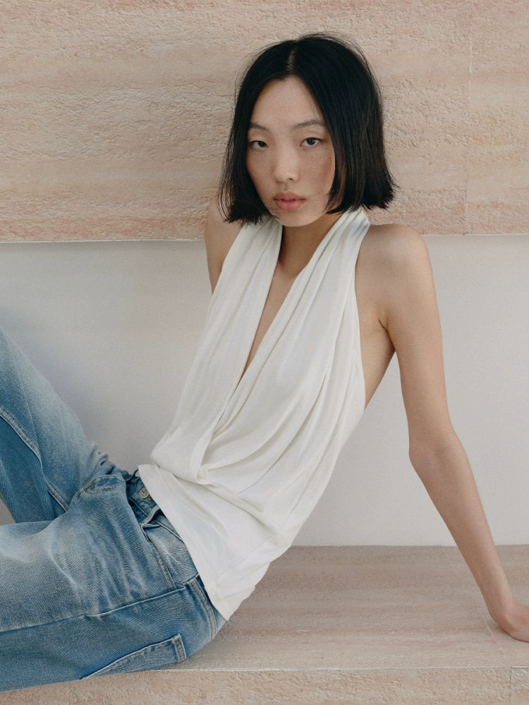 JCAESAR Deep V Neck Vest