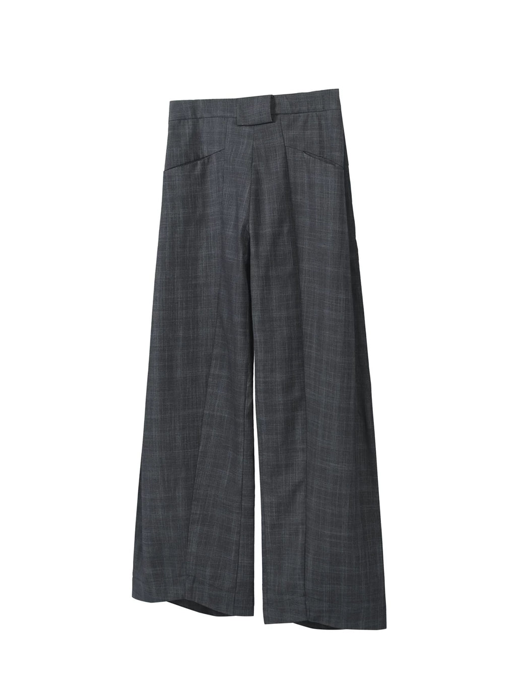 TZ Pleated Retro Plaid Wide-leg Drape Casual Trousers