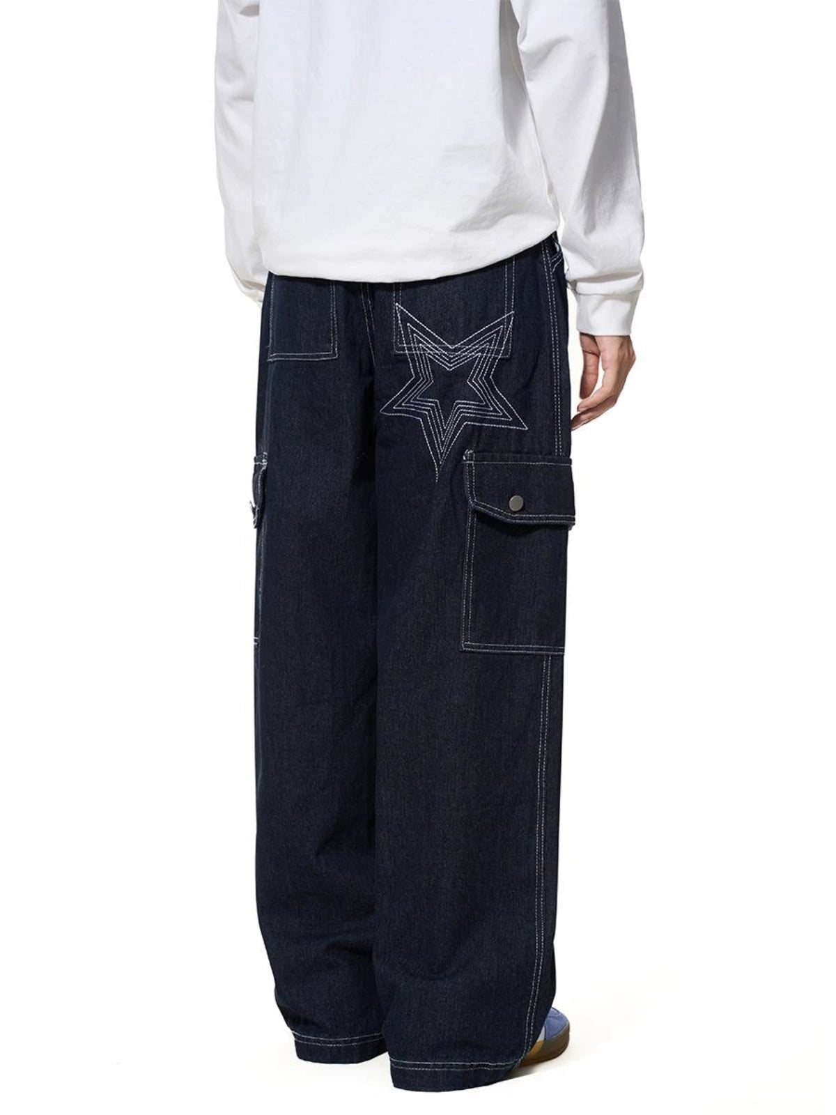 BTSG X Peoede STAR bright-line pocket tooling jeans