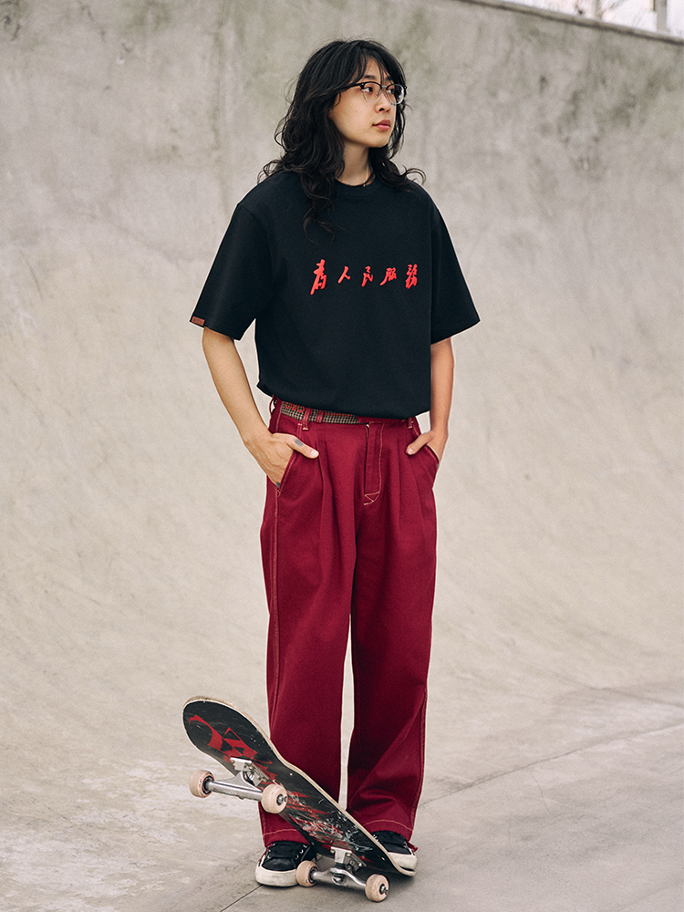 Officill Loose Cotton Retro Rock Tee