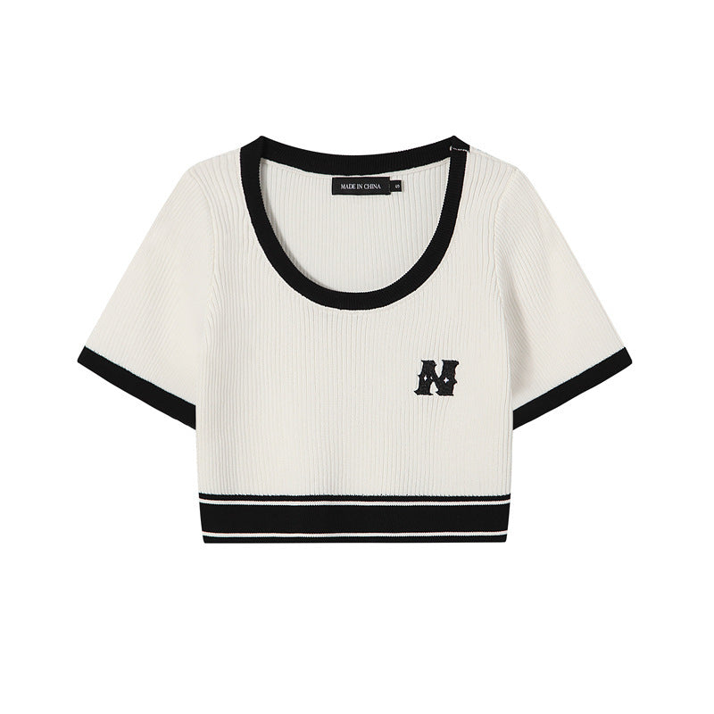 Nariele Hip Wrap Skirt Letter Embroidery Babes Outfit