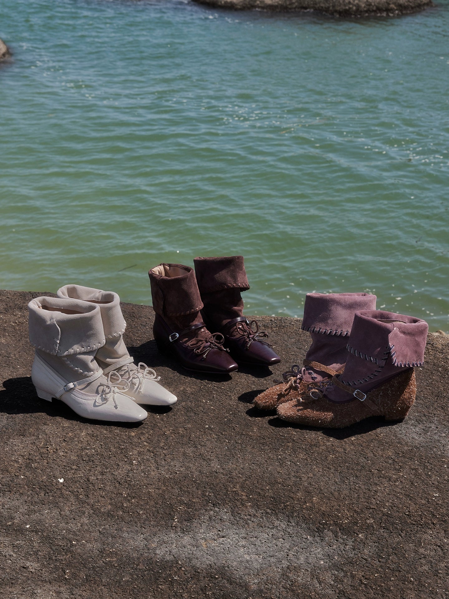 Milooey Leather Platform Boots