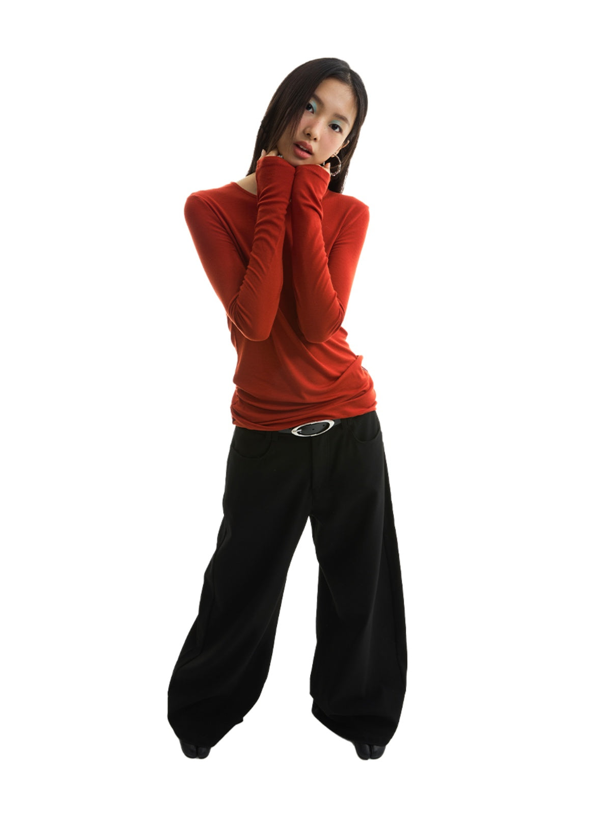 FUNKYFUN Loose Scimitar  Casual Trousers