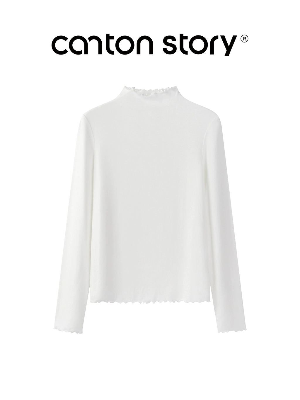 Cantonstory Shoulder Casual Versatile Bottom Shirt