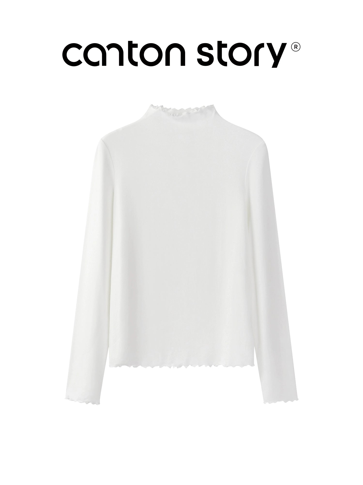 Cantonstory Shoulder Casual Versatile Bottom Shirt