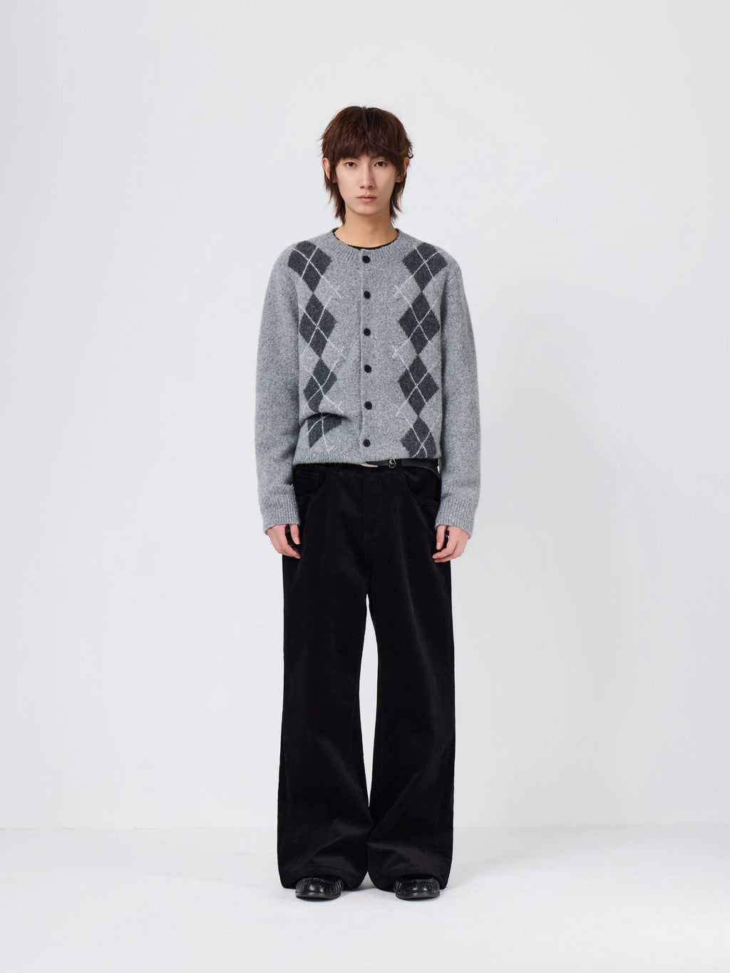 4JUNKS Rhombus Sweater Cardigan Jacket