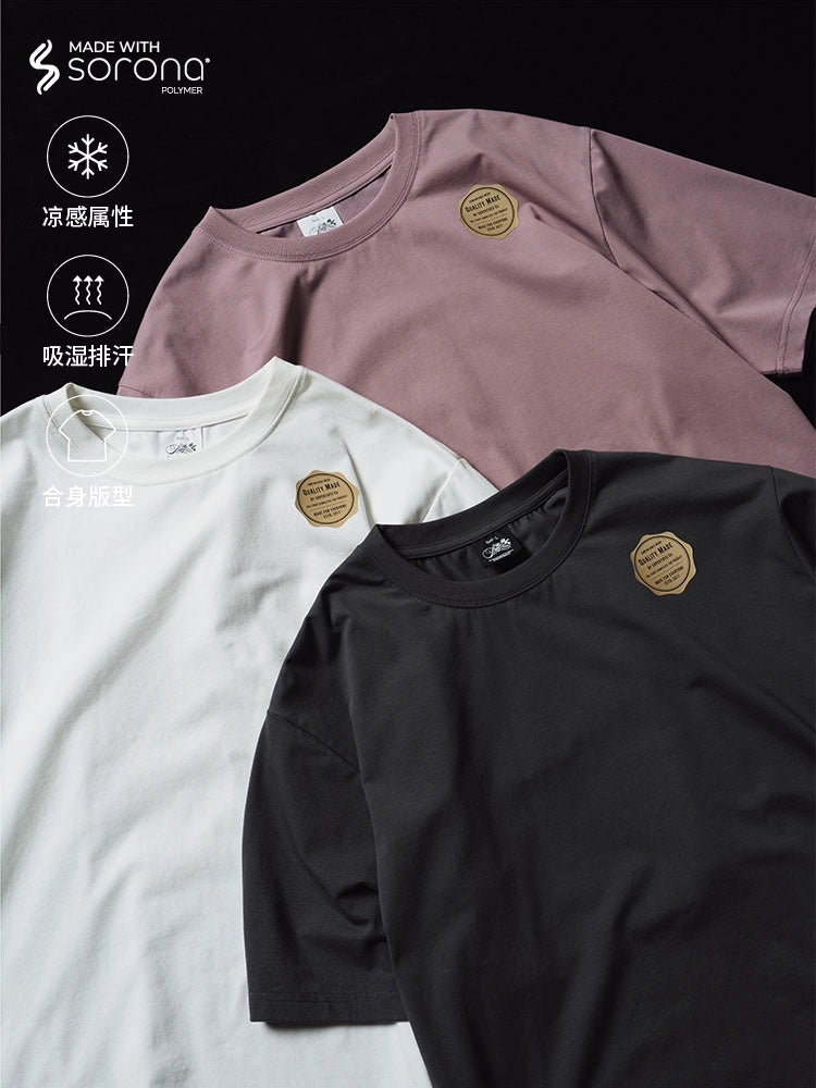 SUPERTOFU Cool and Comfortable Micro-elastic Quick-drying Casual Tee