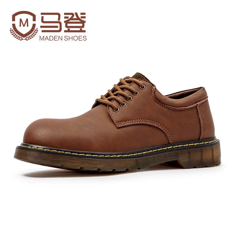 Maden Casual Versatile Big Head Leather Shoes