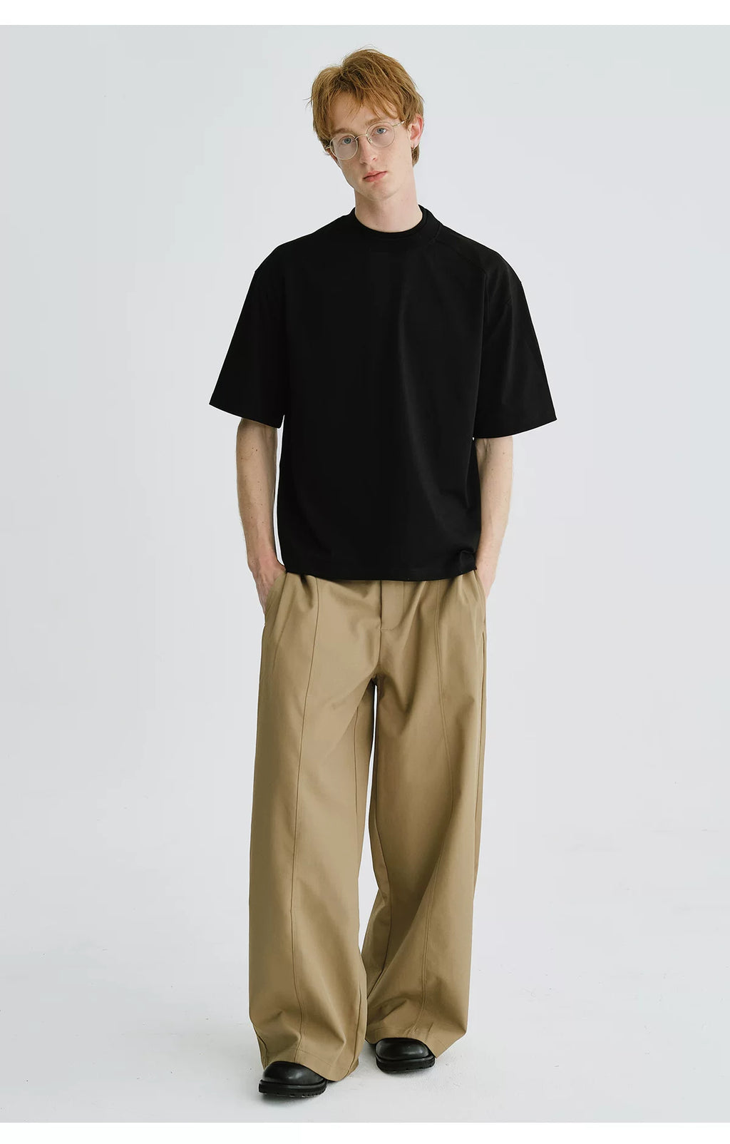 LIVINGTOWN Small Neckline Simple Casual Loose Tee
