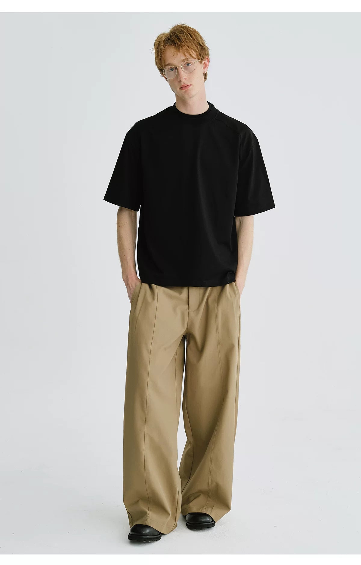 LIVINGTOWN Small Neckline Simple Casual Loose Tee