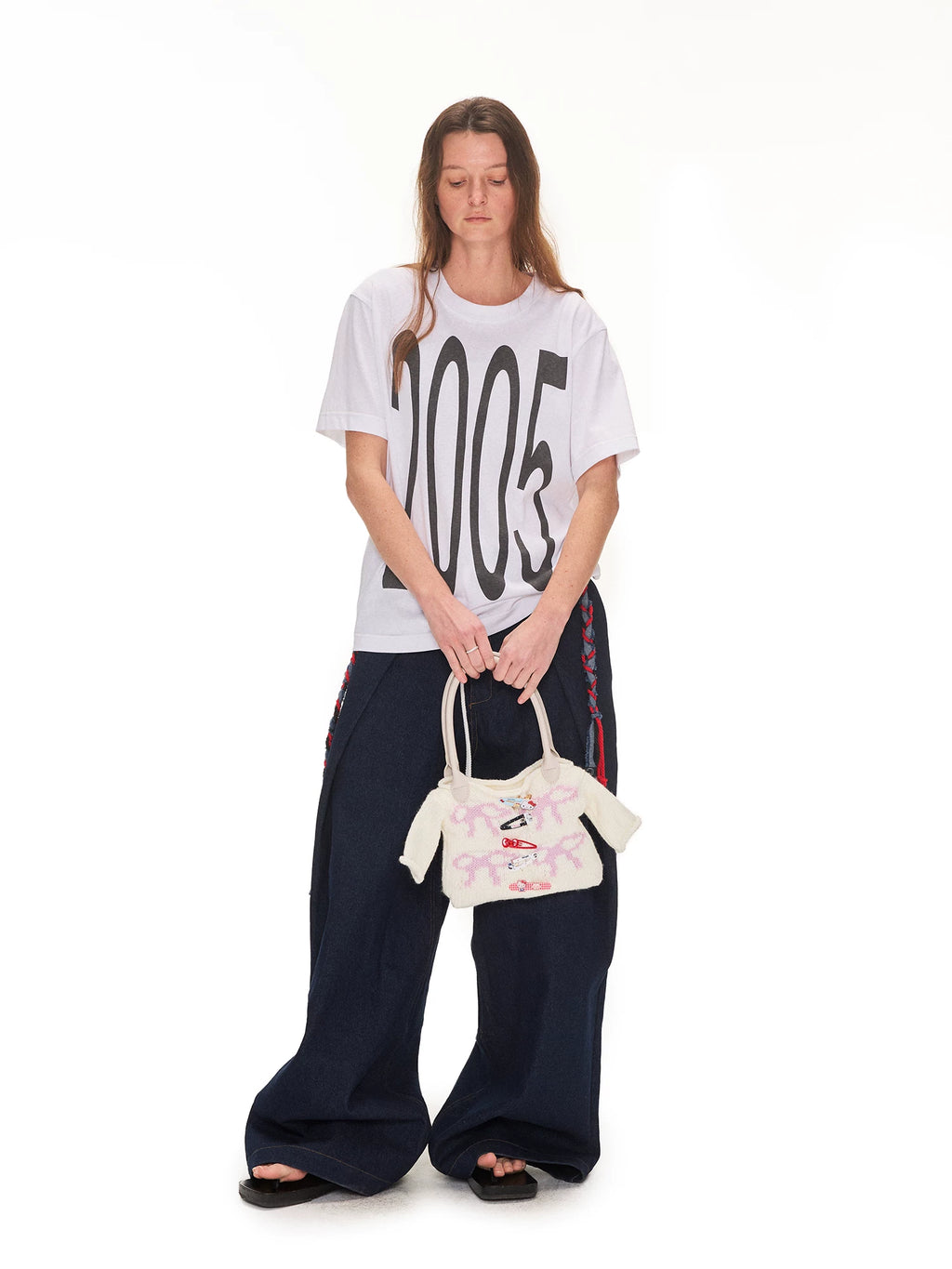 ANTERIOR Wool Knitted Bow Handbag