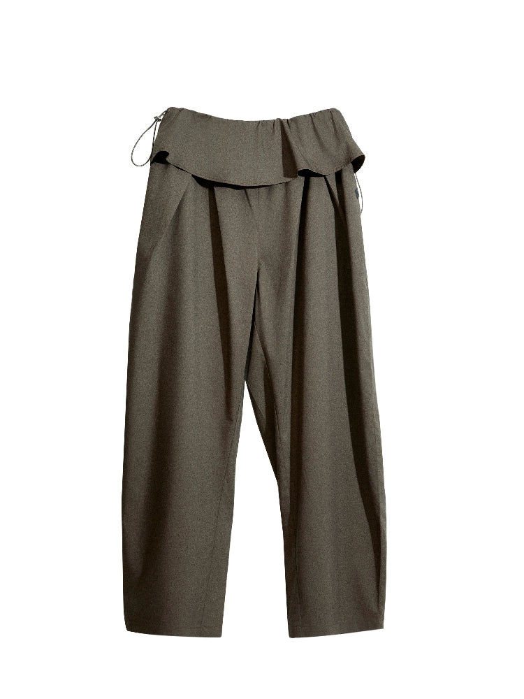 EZEK Retro Loose Wide-leg Slacks