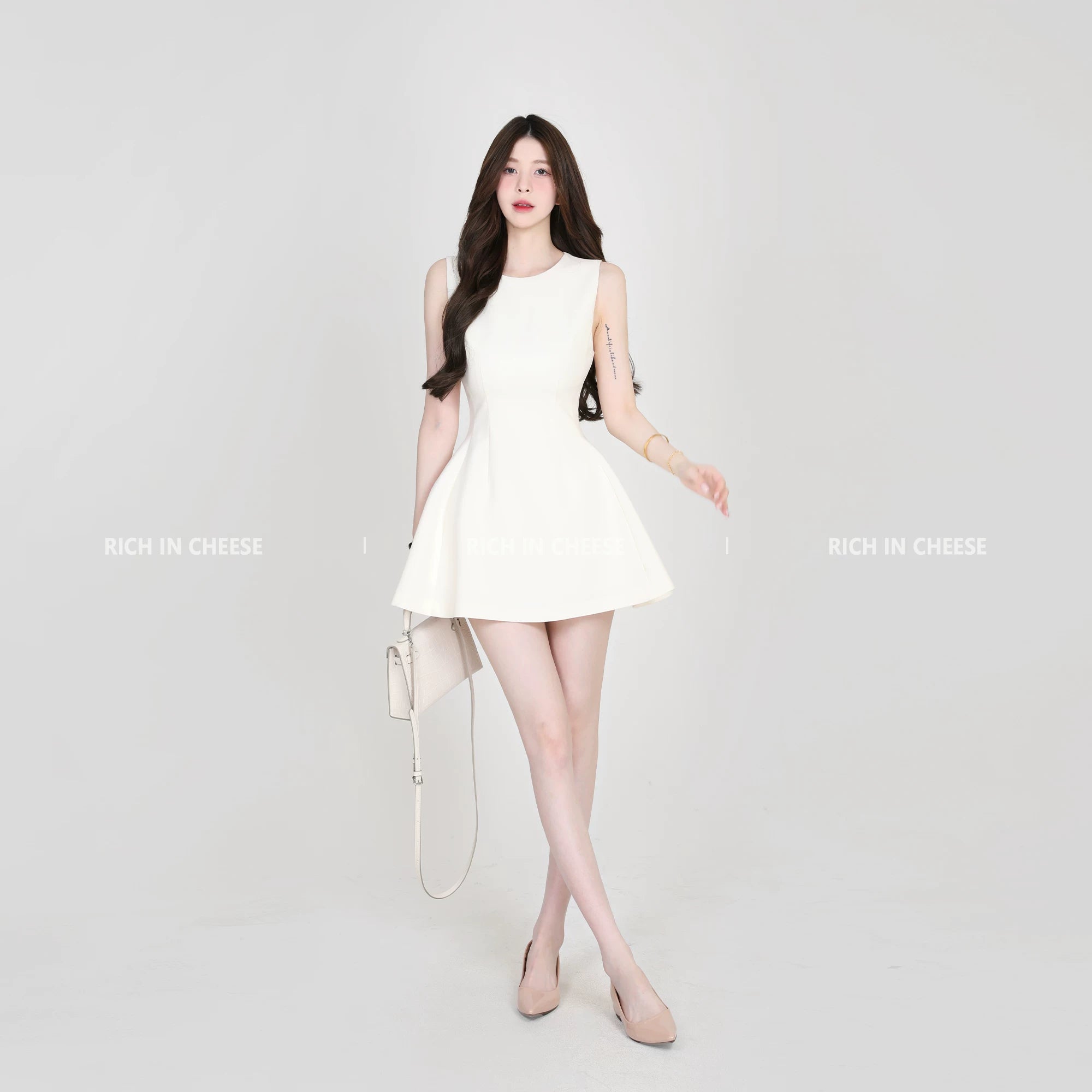 RICH IN CHEESE Temperament Waist Suit Waist Dress