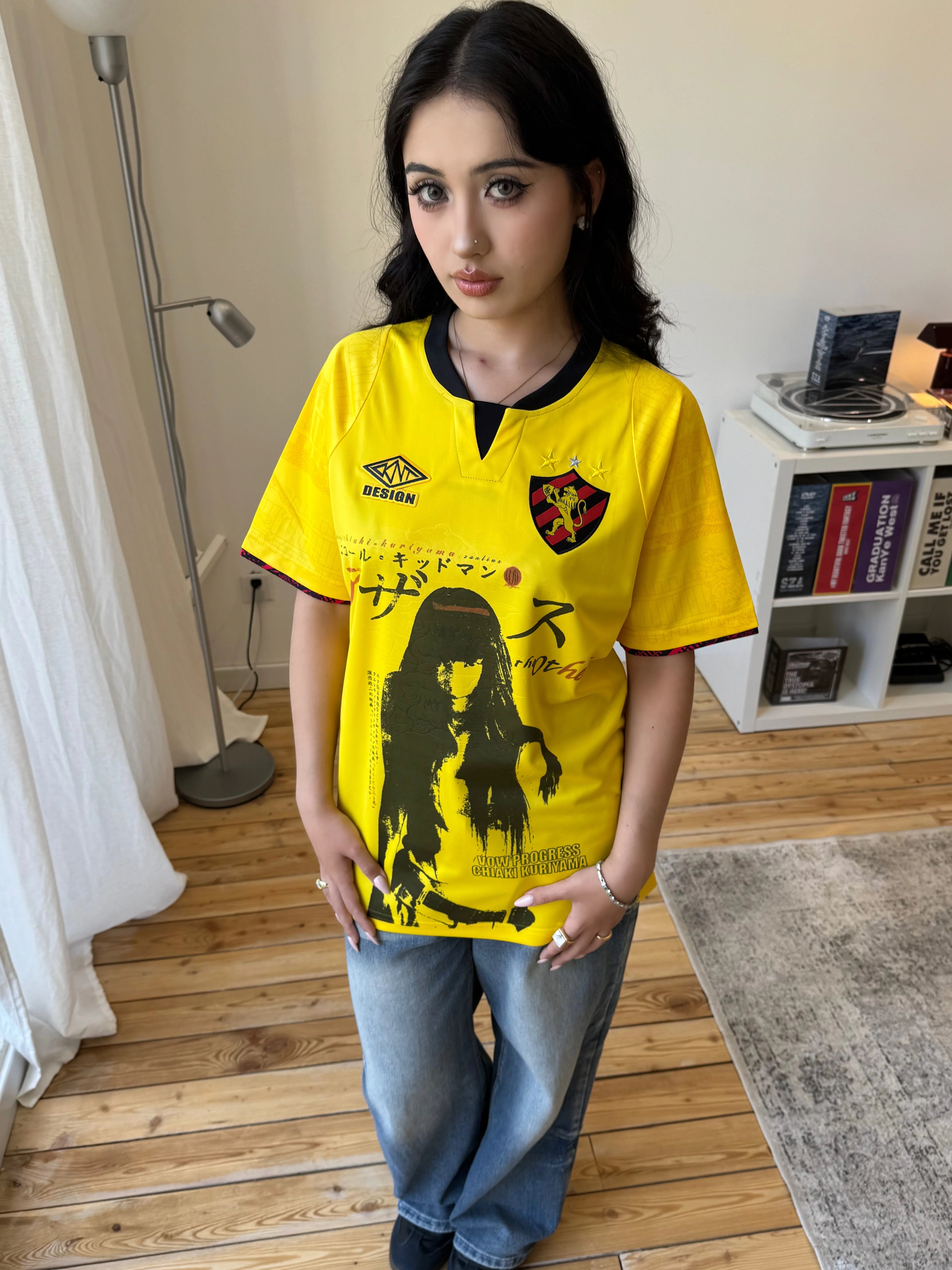 REMAKE Portrait T-Shirt Flower Hip Hop Print Sports Short Sleeve