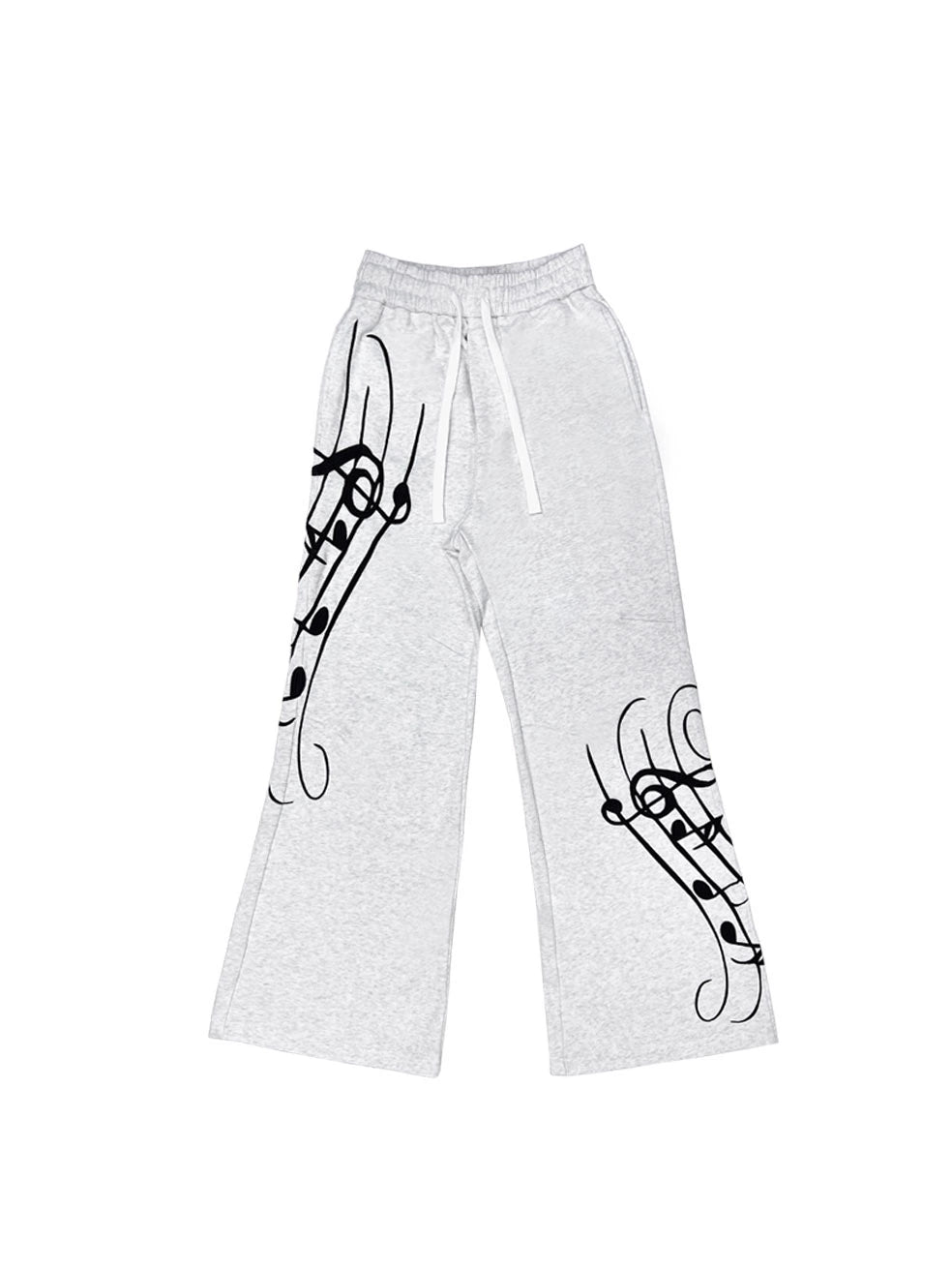 CHAI Sports Sheet Music Embroidery Casual Sweatpants