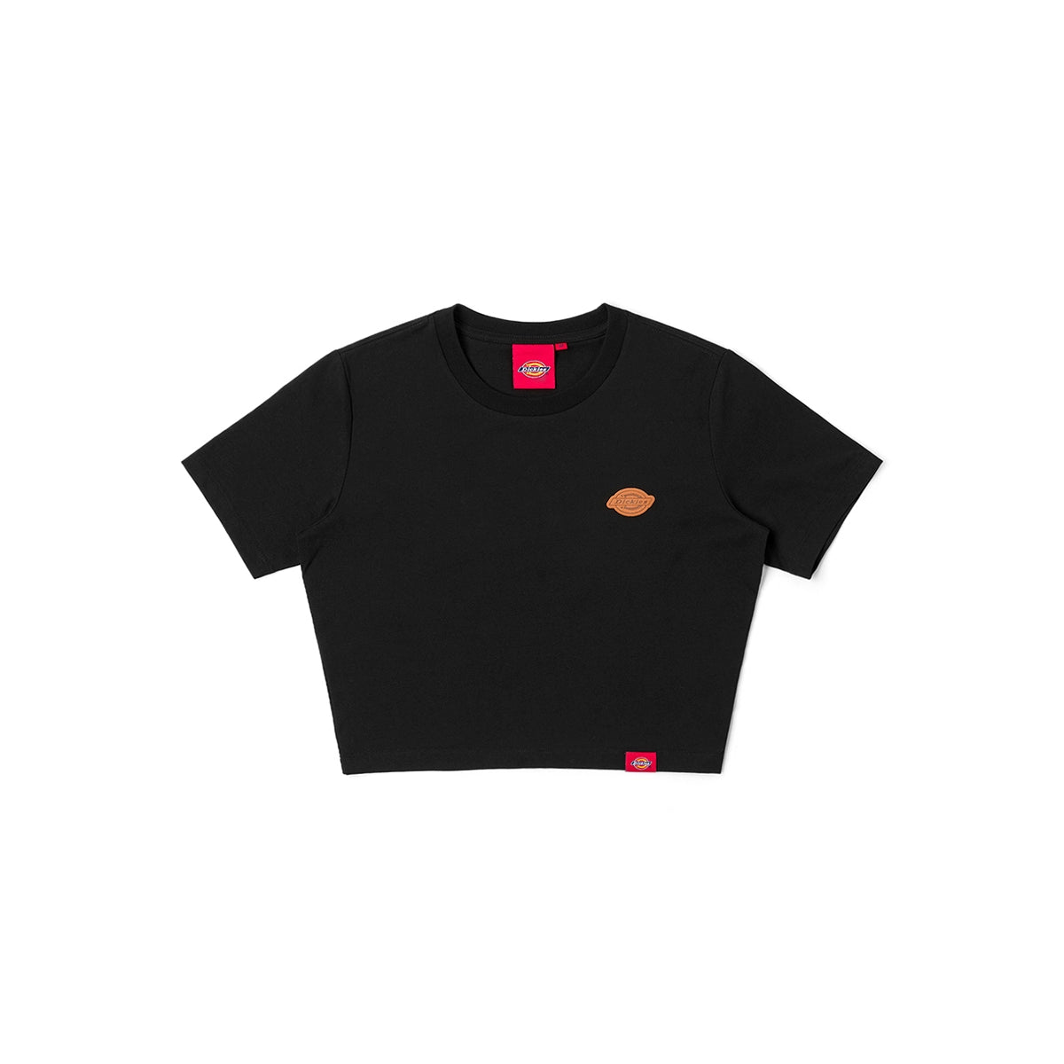 Dickies Elastic Slim Short Front Chest Small LOGO Printed Tee