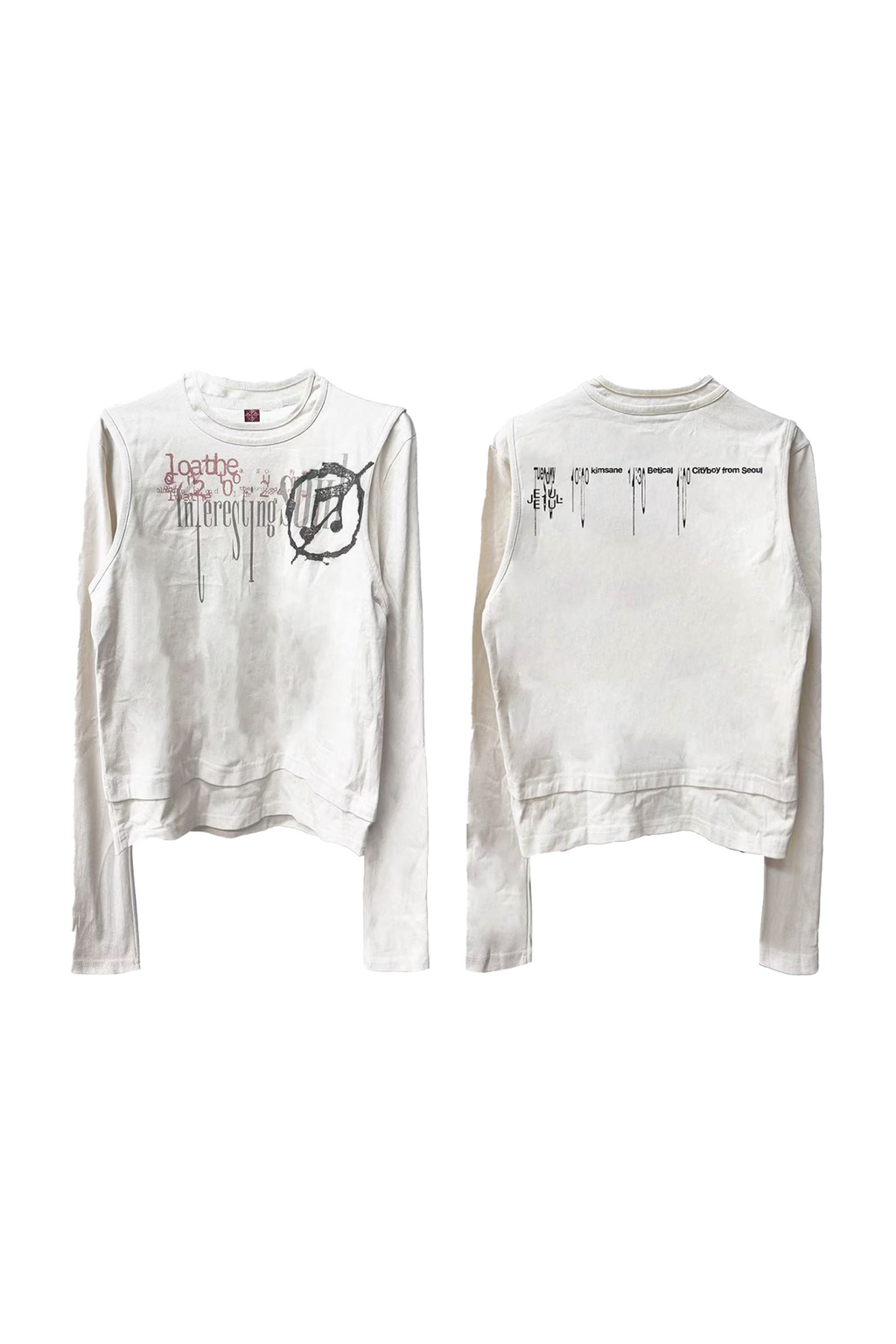 DETW Double Fake Two Front Shoulder Long Sleeves