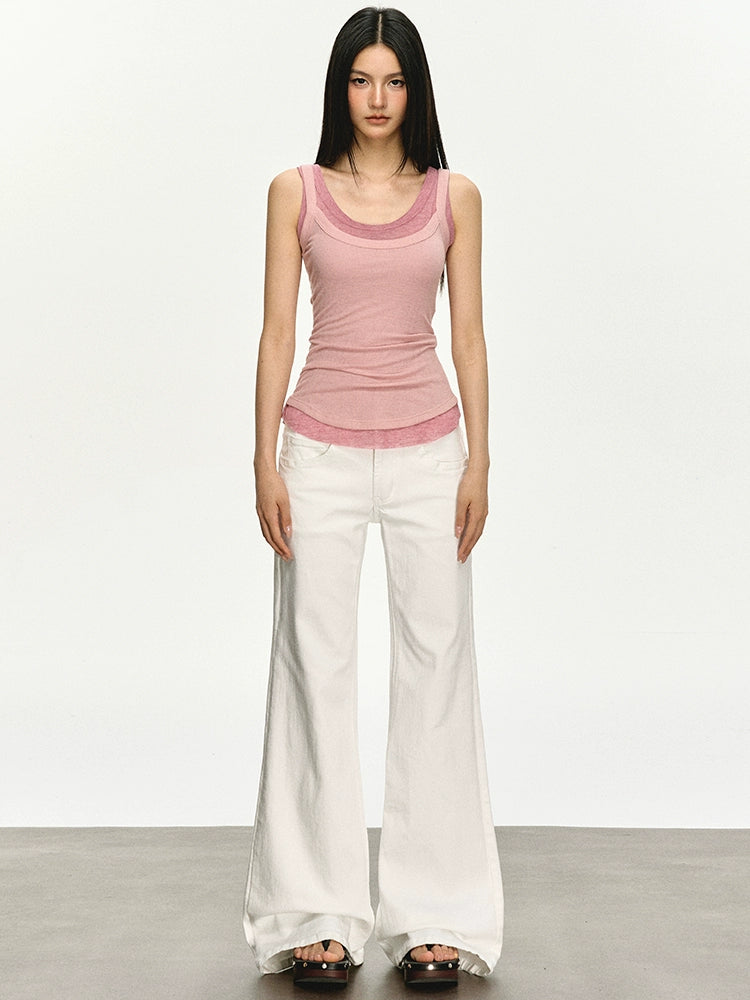 Anna Aneae Contrasting True Two-piece Sling Vest