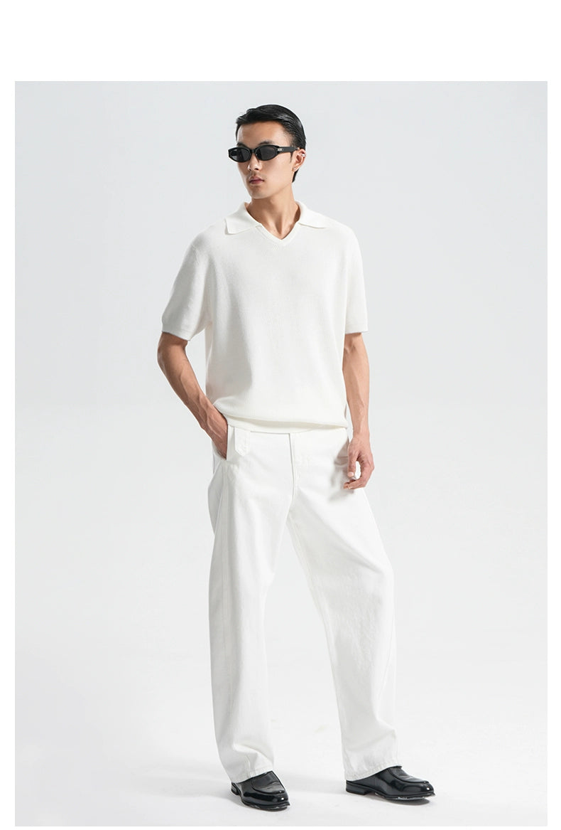 SEE ALSO [Quiet Luxury Upstart] 16S long-staple cotton old money Knitted Polo Shirt