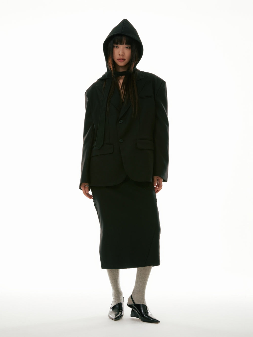 FUNKYFUN Silhouette Casual Blazer
