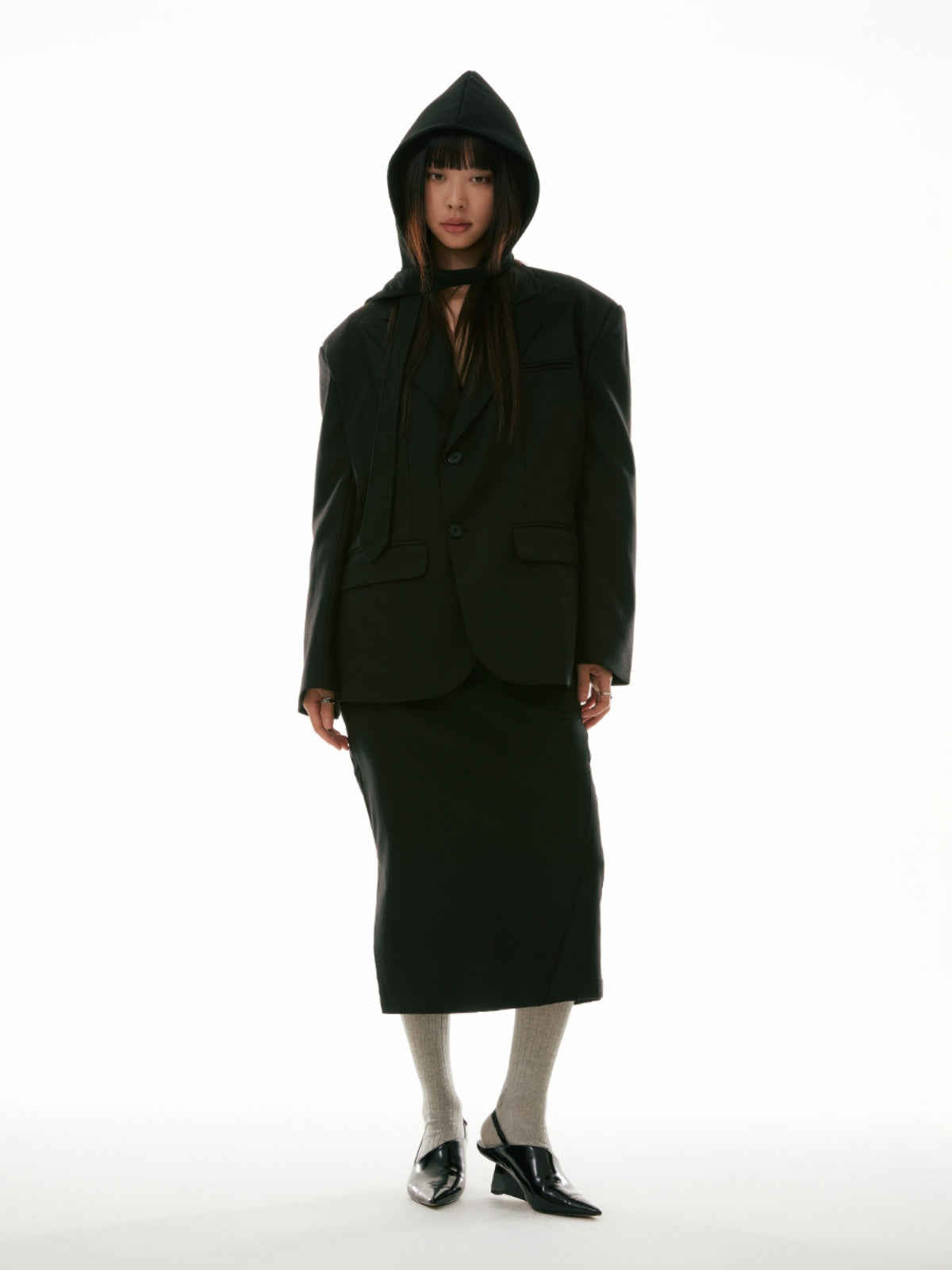 FUNKYFUN Silhouette Casual Blazer