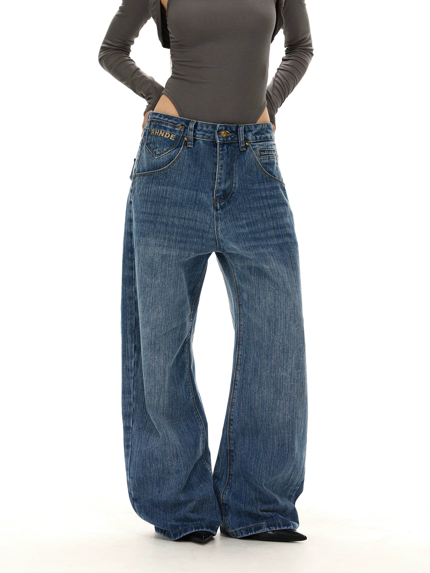 WLNEXT Premium Embroidered Loose Jeans