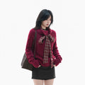 Zuocisankon High-end Bow-tie Turtleneck Sweater