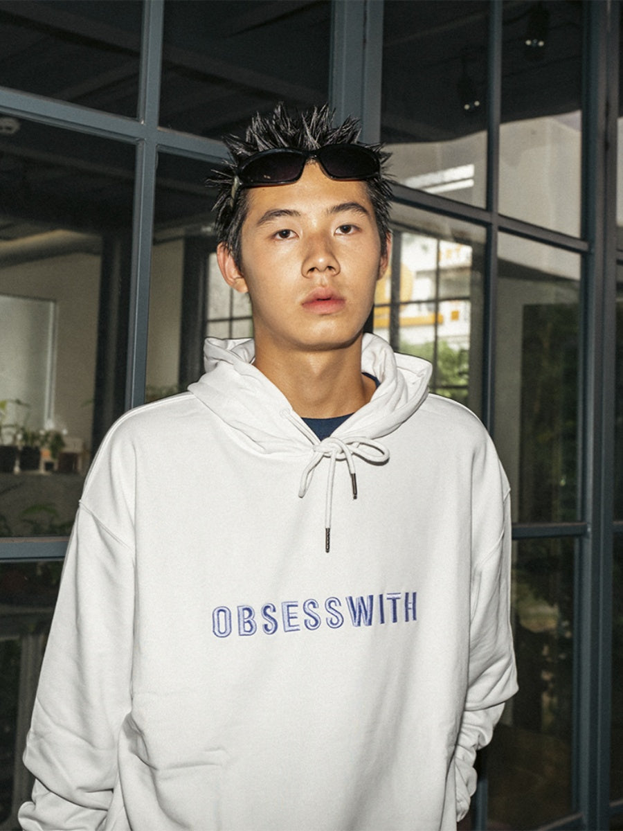 OBSESSWITH Letter Embroidered Hoodie