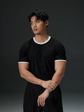 AFTERGLOW Contrast Rib Slim Commuter TEE