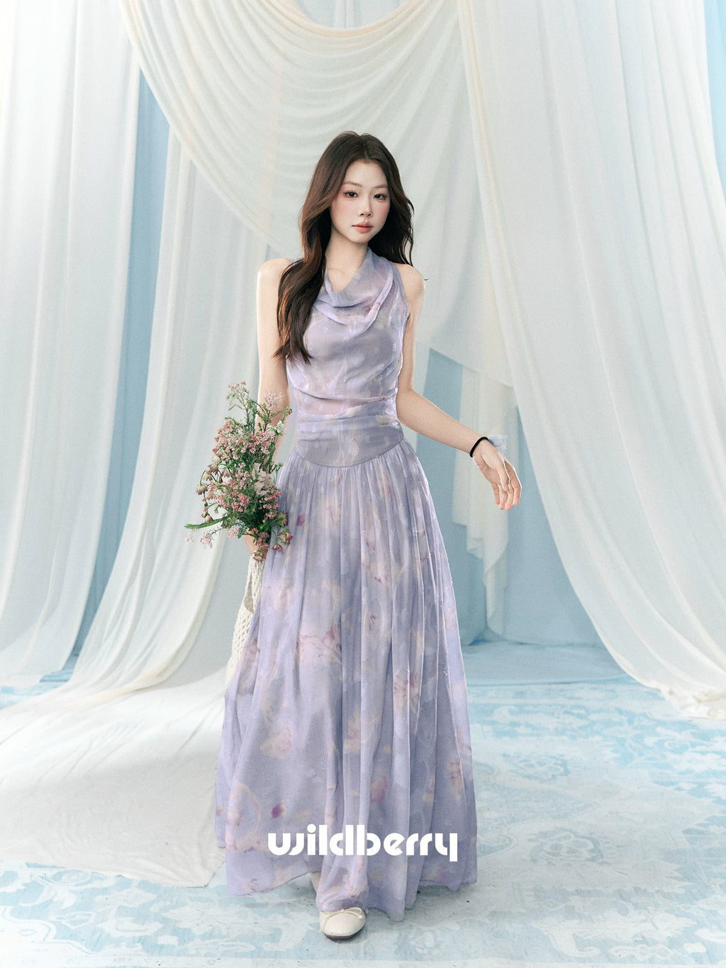 Wildberry Floral Waist Neck Dress