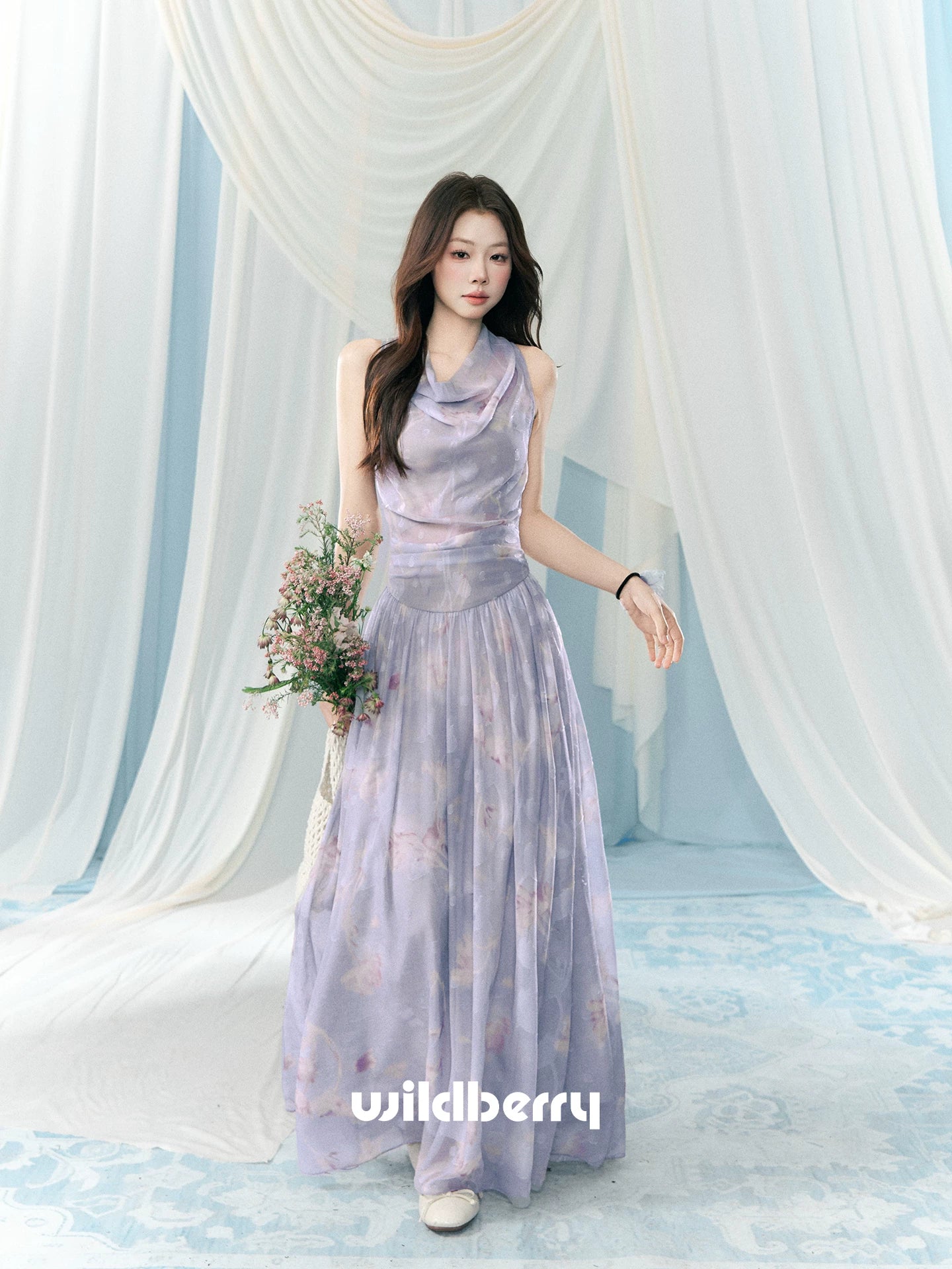 Wildberry Floral Waist Neck Dress