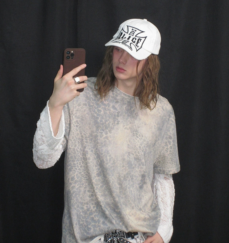 Rocawear Short and Wide Leopard Print Tee