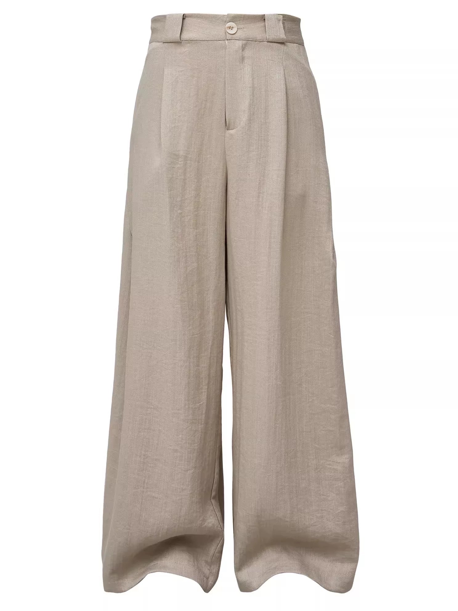 TAICHIISM Minimalist Breathable Linen Wide Linen Trousers Trousers