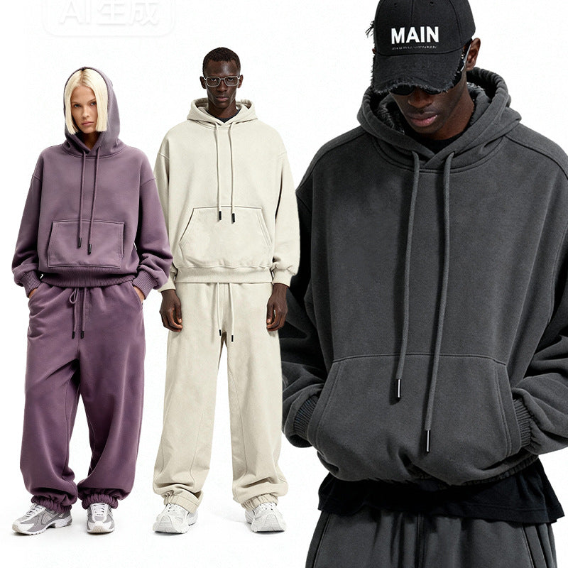 Inflation Casual Simple Hooded Set