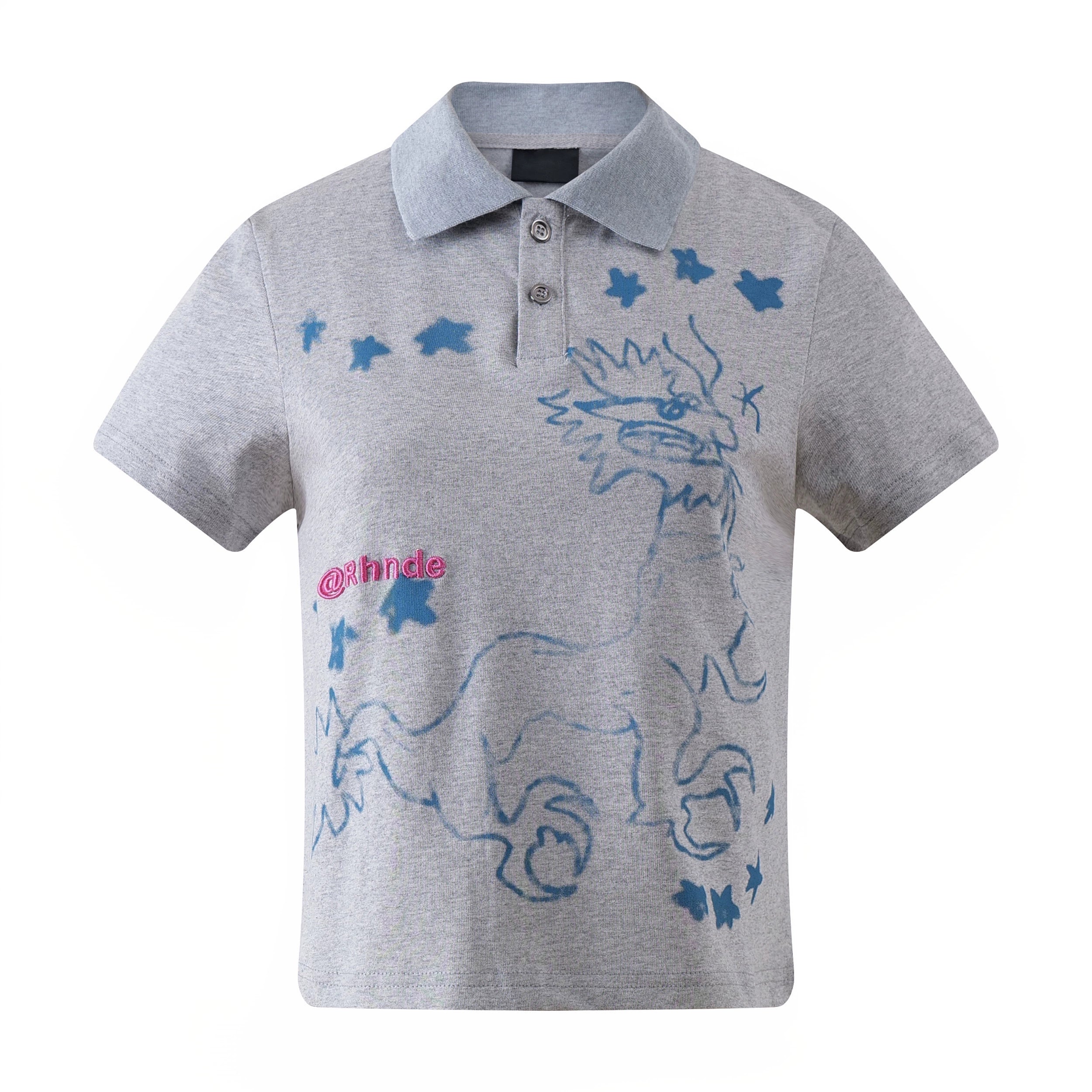 MADWITCH Vintage Graffiti Print Front Shoulder Tee