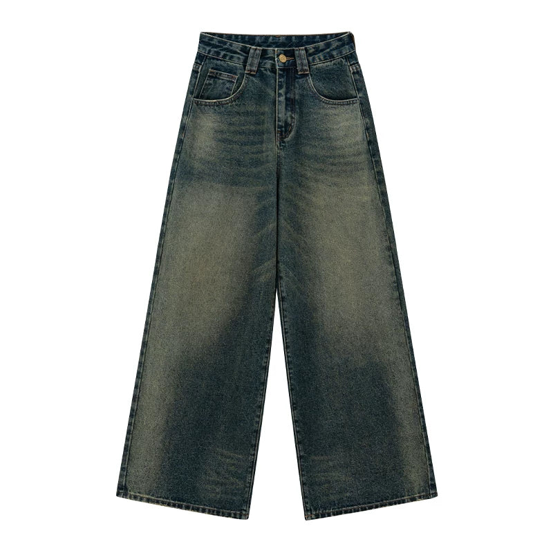 KANO Vintage Wide Leg Straight Pants Jeans