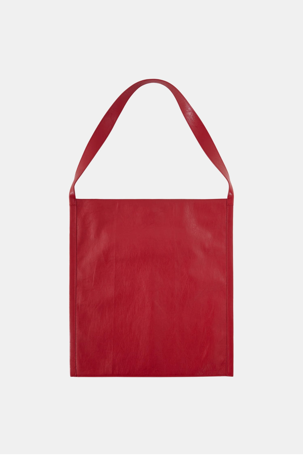 DirtySix "rahrah!" contrasting embroidery large-capacity soft leather tote bag