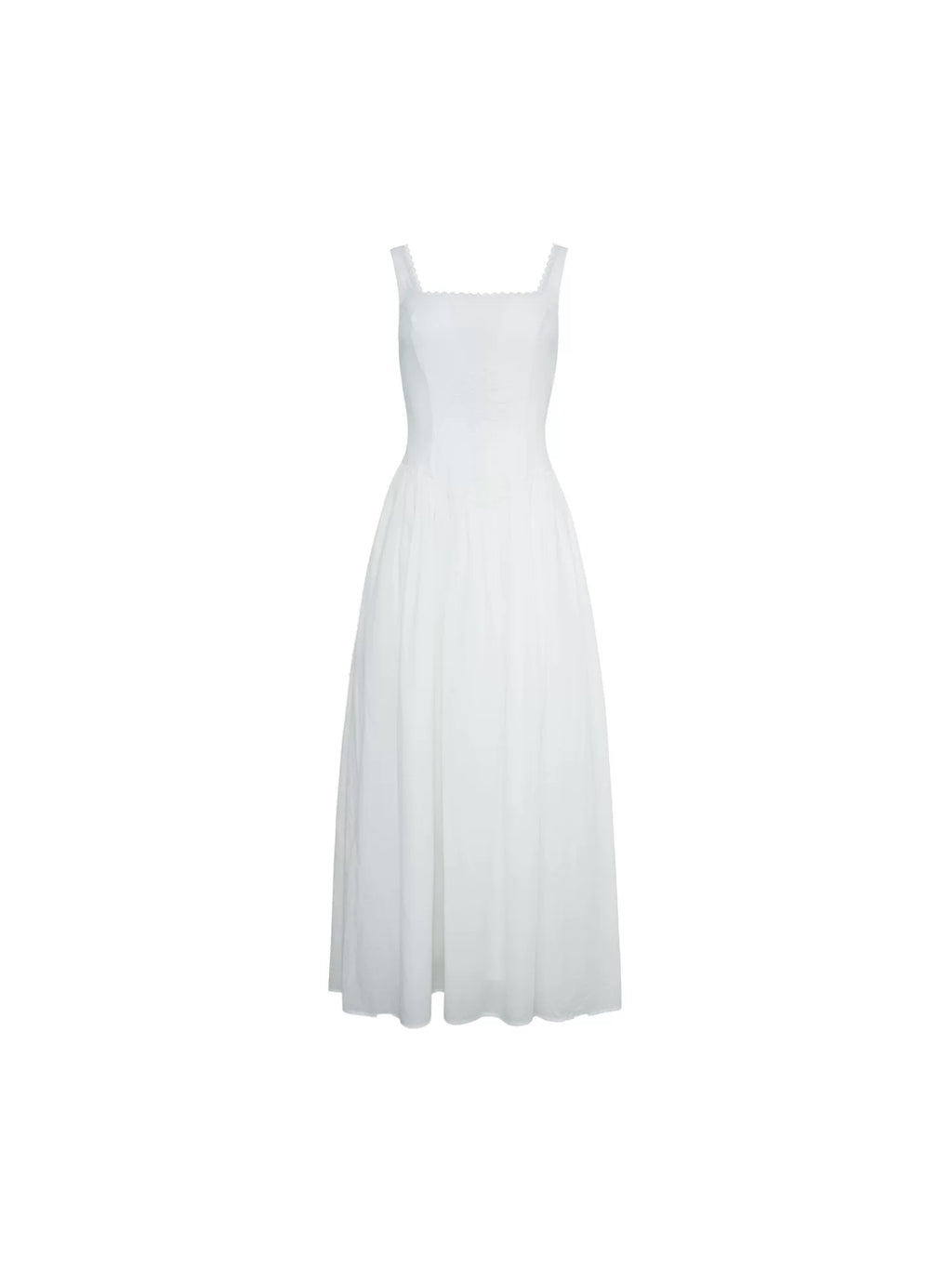 KELIFAN Vintage Lace Edge Waist Dress