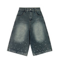 BLACKLISTS Heavy Industry Beaded Denim Shorts