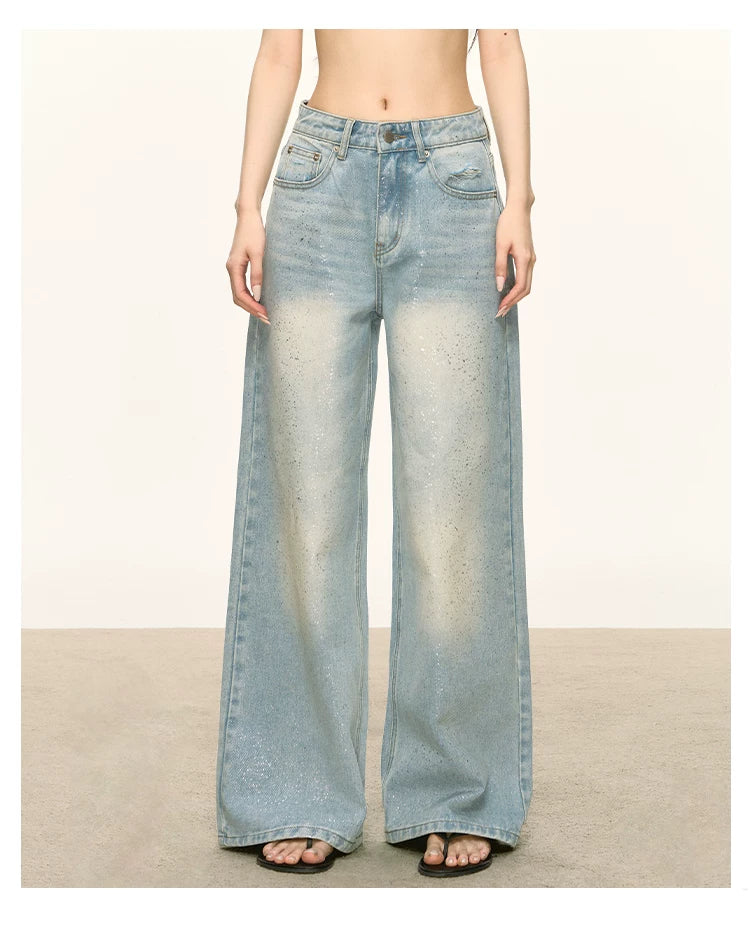 Anna Aneae High Waist Loose Sparkling Jeans