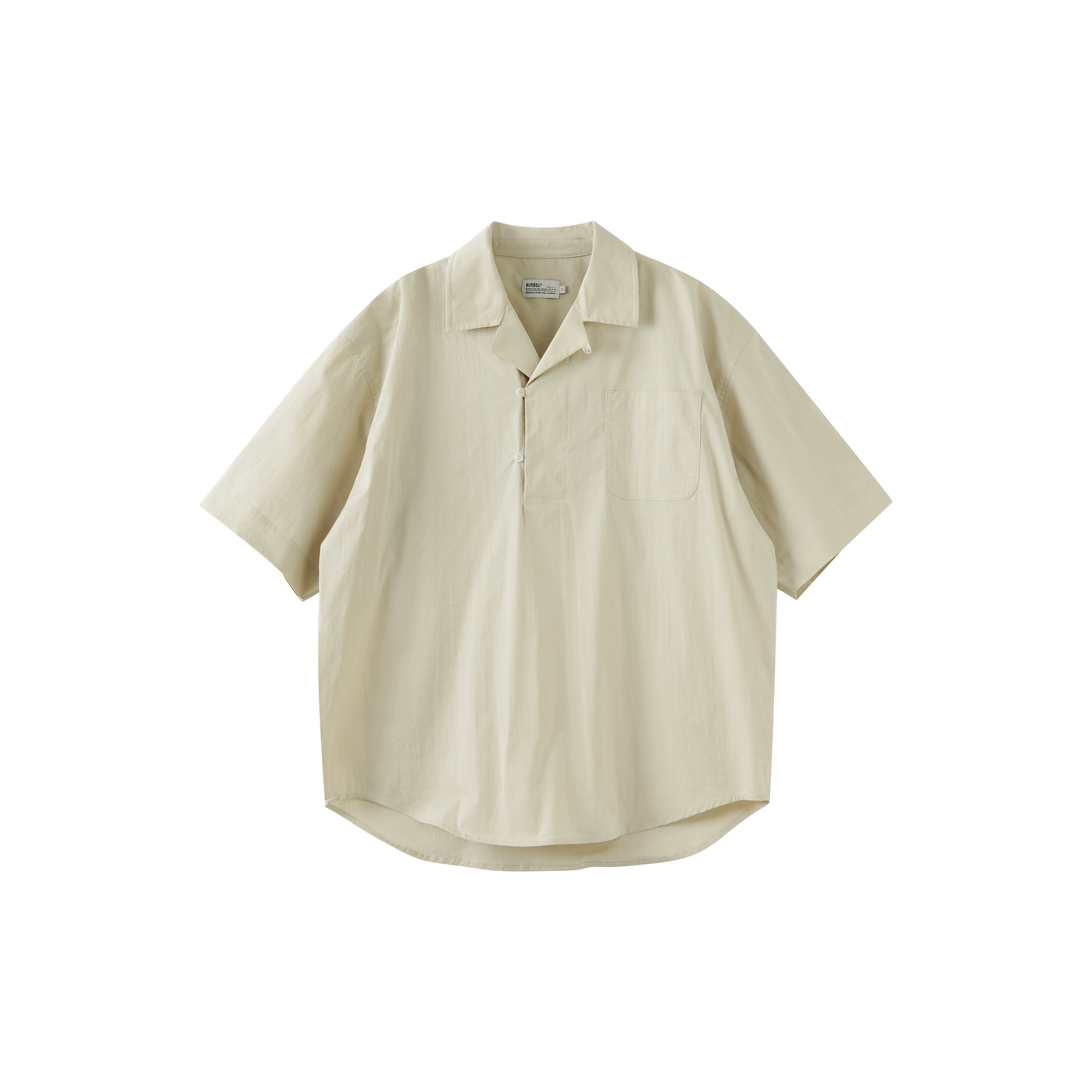 BUTTBILL 24SS Vintage half-open Japanese Shirt