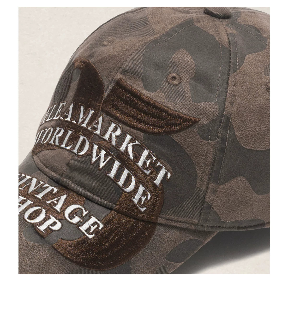 Fleamarket Vintage Alphabet Washed Embroidered Baseball Cap