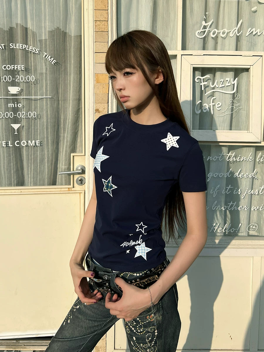 404MOB Front Shoulder Slim and Thin Short Tee